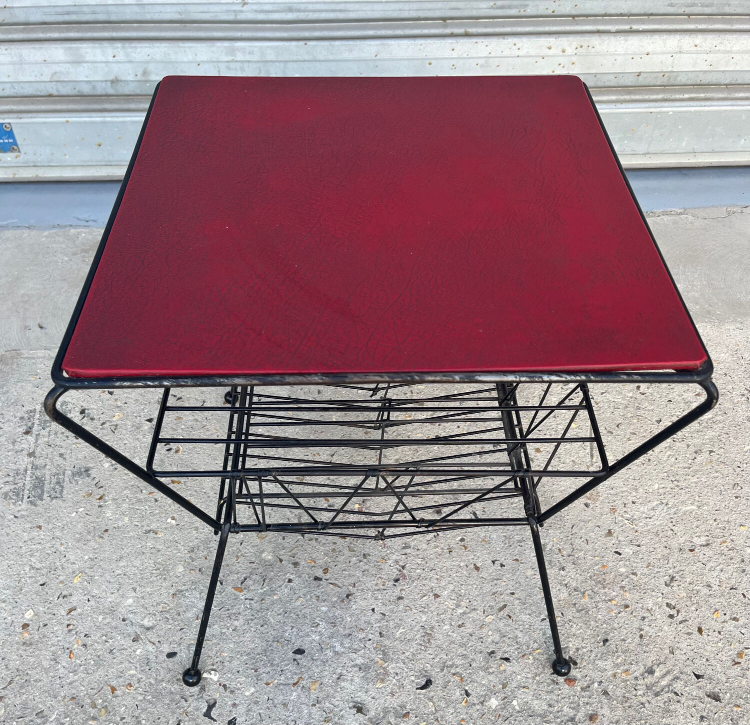Metal side table