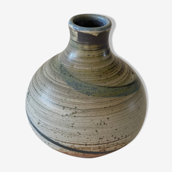 Vase vintage en grès signé Cuxa