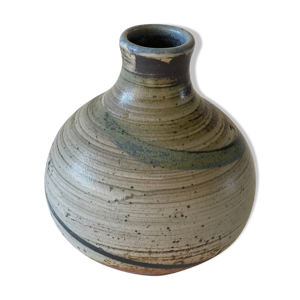 Vase vintage en grès signé Cuxa