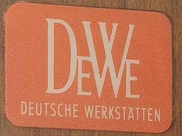 Purist wardrobe from the 1960s in teak veneer by DeWe