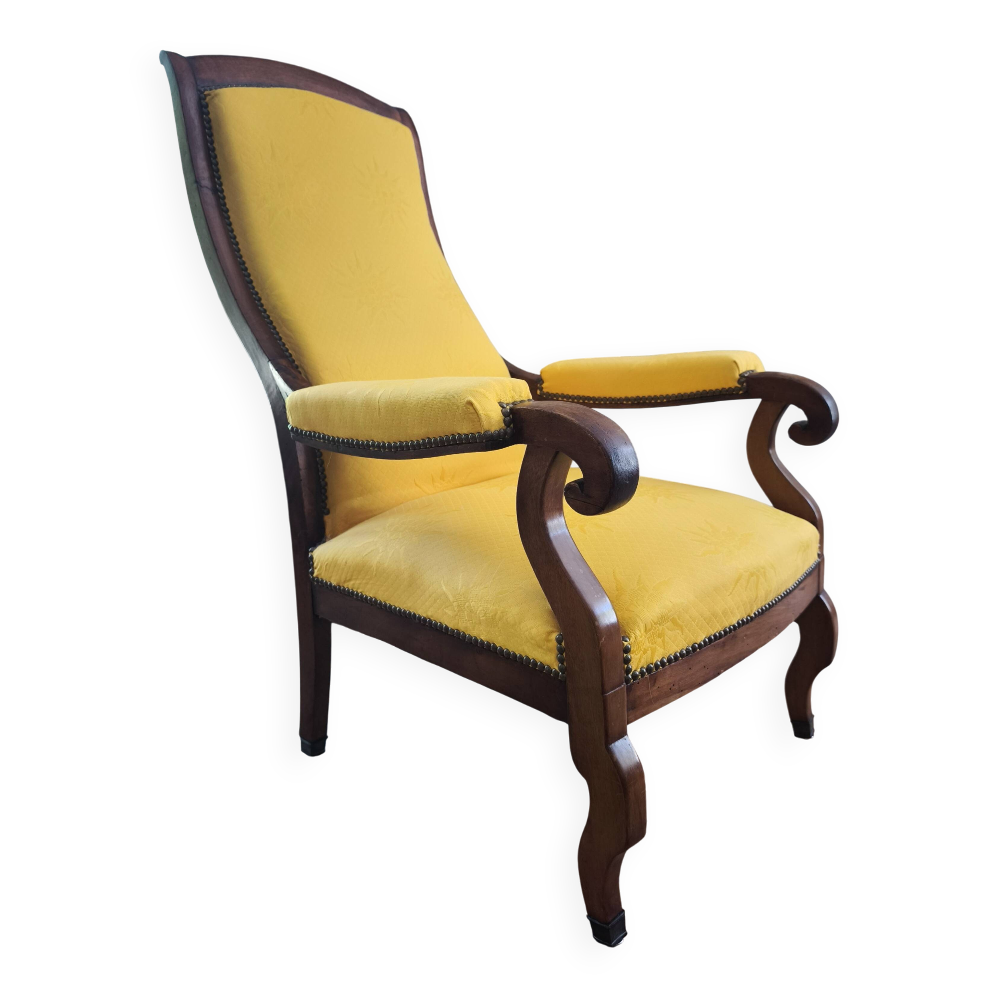 Yellow Voltaire armchair