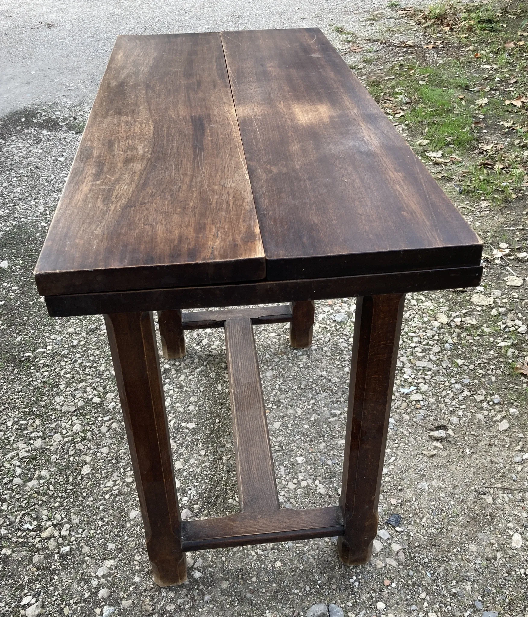Antique rectangular drop-leaf table