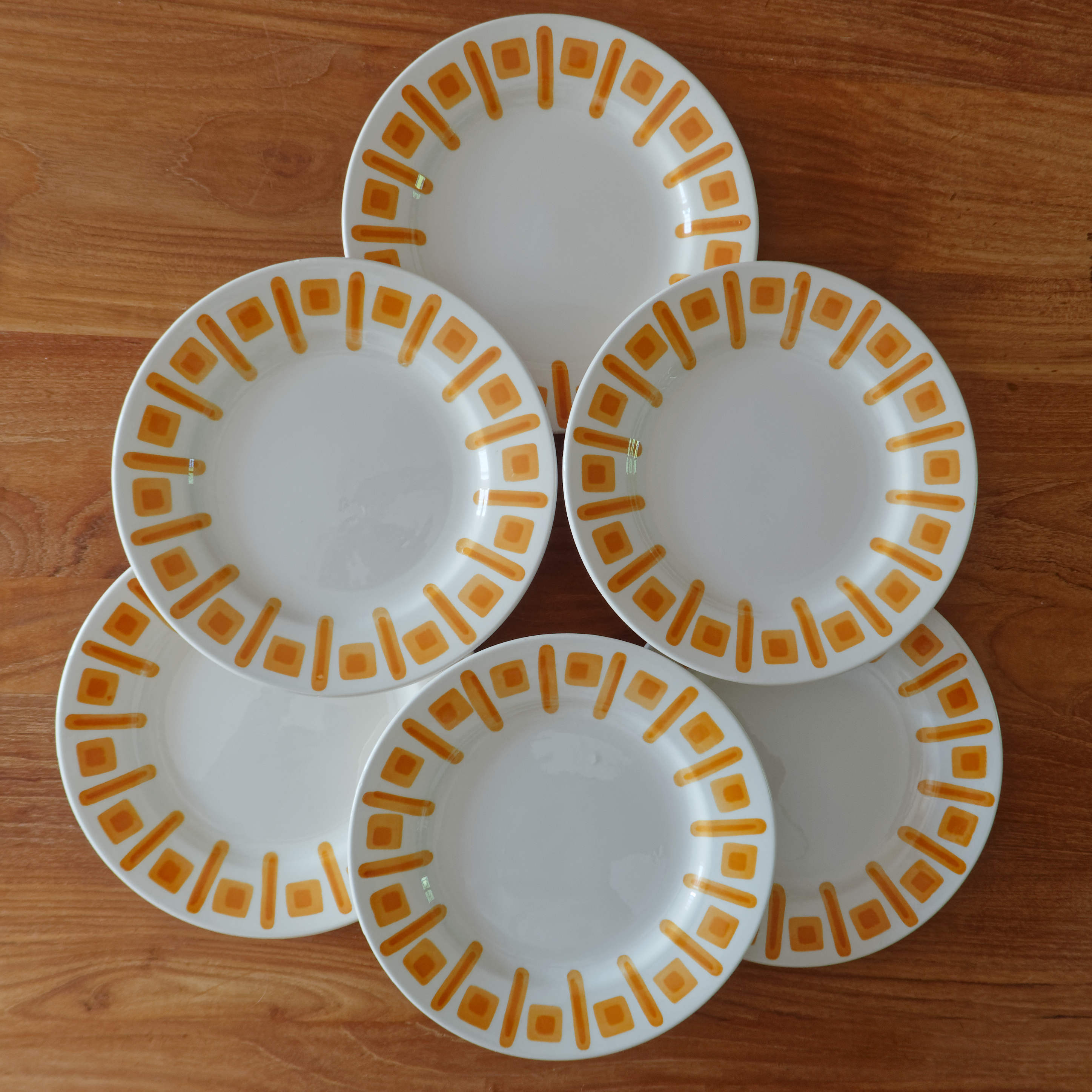 Lot 6 assiettes vintage Digoin collection "Malte"