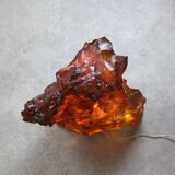 Vintage Italian Orange Sculpture Lamp, 70s