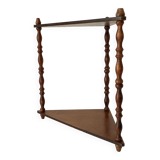 Vintage turned wood wall shelf