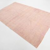 Tapis Anatolien Vintage Fait Main en Laine,Tons Rose Poudré & Beige 265x166