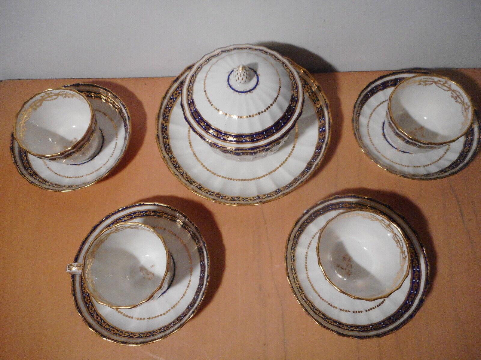 English porcelain cup service ROYAL CROWN DERBY 19th century