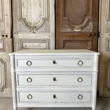 Louis XVI style chest of drawers painted white