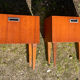Pair of Scandinavian teak bedside tables from the 60s-70s.