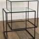 Black metal and glass tables sofa tip