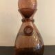 Biot blown glass wine decanter, pink color of the sands