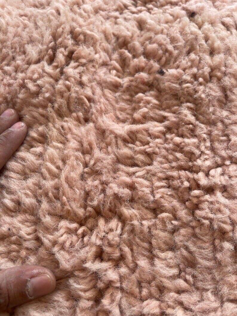 Handmade traditional natural wool rug size 1/2 m