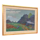 Original Swedish Gouache – "Landscape" by Willy Lindeberg – Signed – Vintage and Framed – 54.5 × 41.5 cm (21.5" × 16.3")