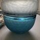 Vase style Lalique tons bleus
