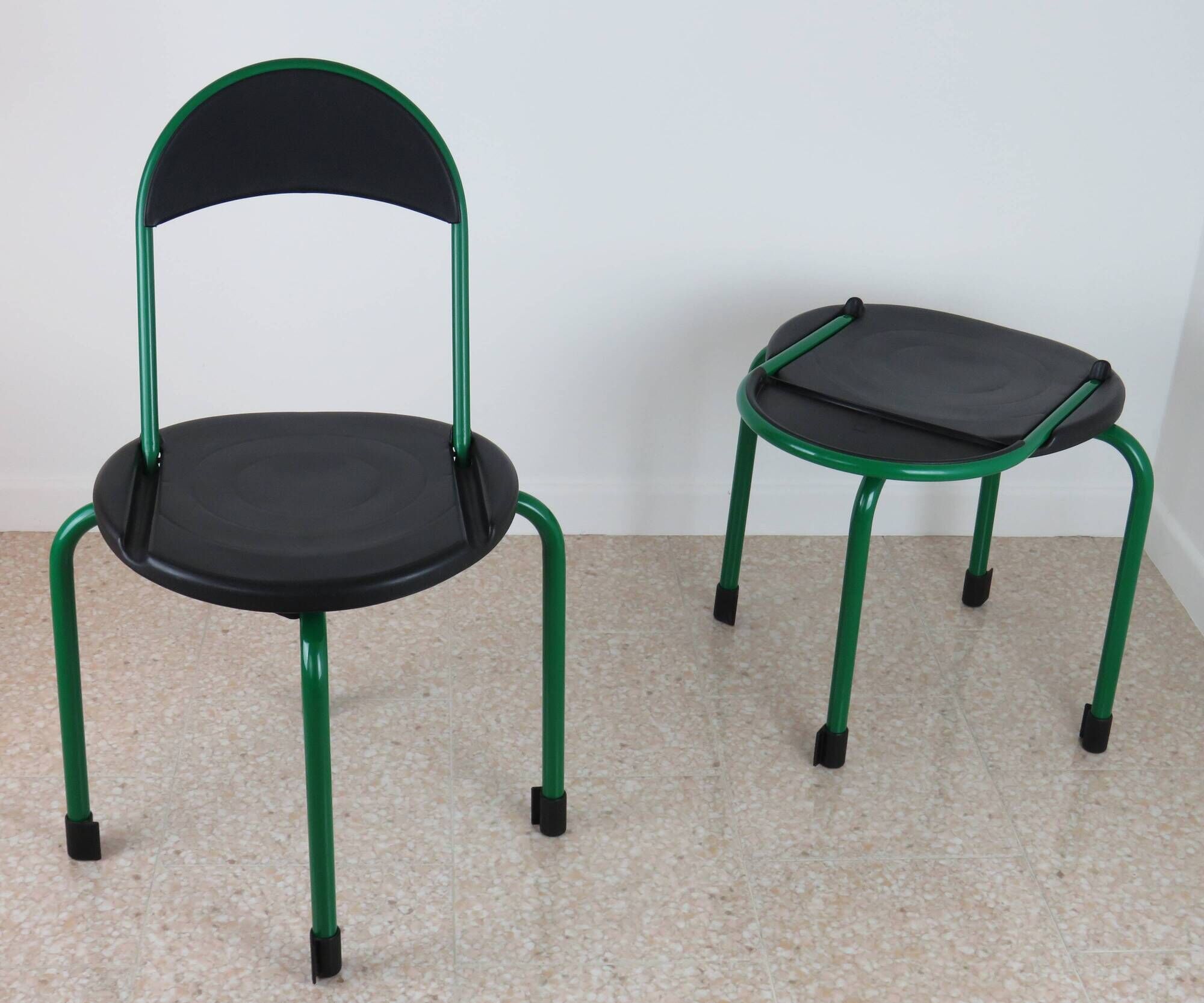 Pair of folding chairs model "Clark" by Lucci and Orlandini for Lamm 1985