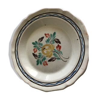 Flat round black ass - Forges les Eaux - earthenware of the 18th century