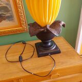 70's georgia jacob lamp, gold leaves