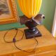 70's georgia jacob lamp, gold leaves