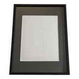 Mats Gustafson fashion publication excerpt, white, framed 30 x 40 cm