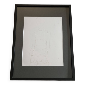 Mats Gustafson fashion publication excerpt, white, framed 30 x 40 cm