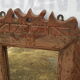 Old barber's mirror in teak
