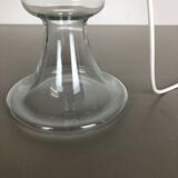 Pied de lampe de table en verre clair moderne danois par HOLMEGAARD, Danemark années 1970