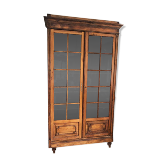 Ancienne - vitrine en bois massif