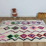 Handmade wool Berber rug 176 X 120 CM