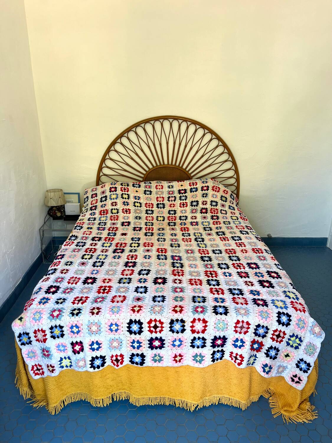 Vintage crochet plaid from the 70s