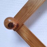 Vintage solid pine accordion coat rack