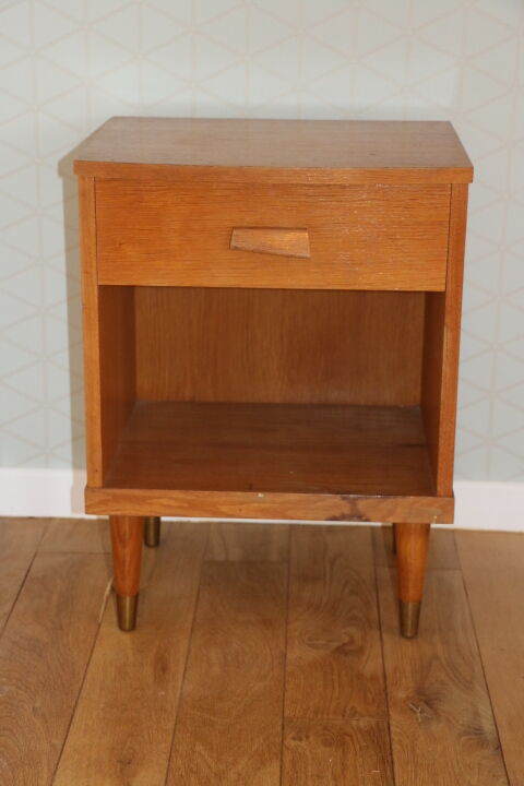 Light oak bedside a drawer 1960