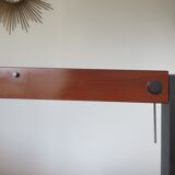 Minimalist teak and metal desk lamp, germany 2000s