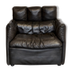 Vintage leather armchair custom-made Chancellor's Bungalow