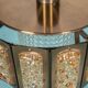 Vintage glass suspension, Danish design, mid-century hanging.