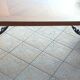 Large vintage table in solid walnut