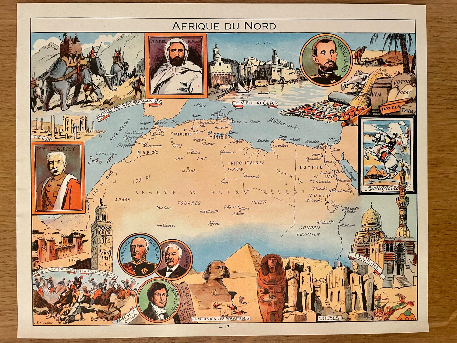 Lot de 4 cartes illustrées par Pinchon - 1948