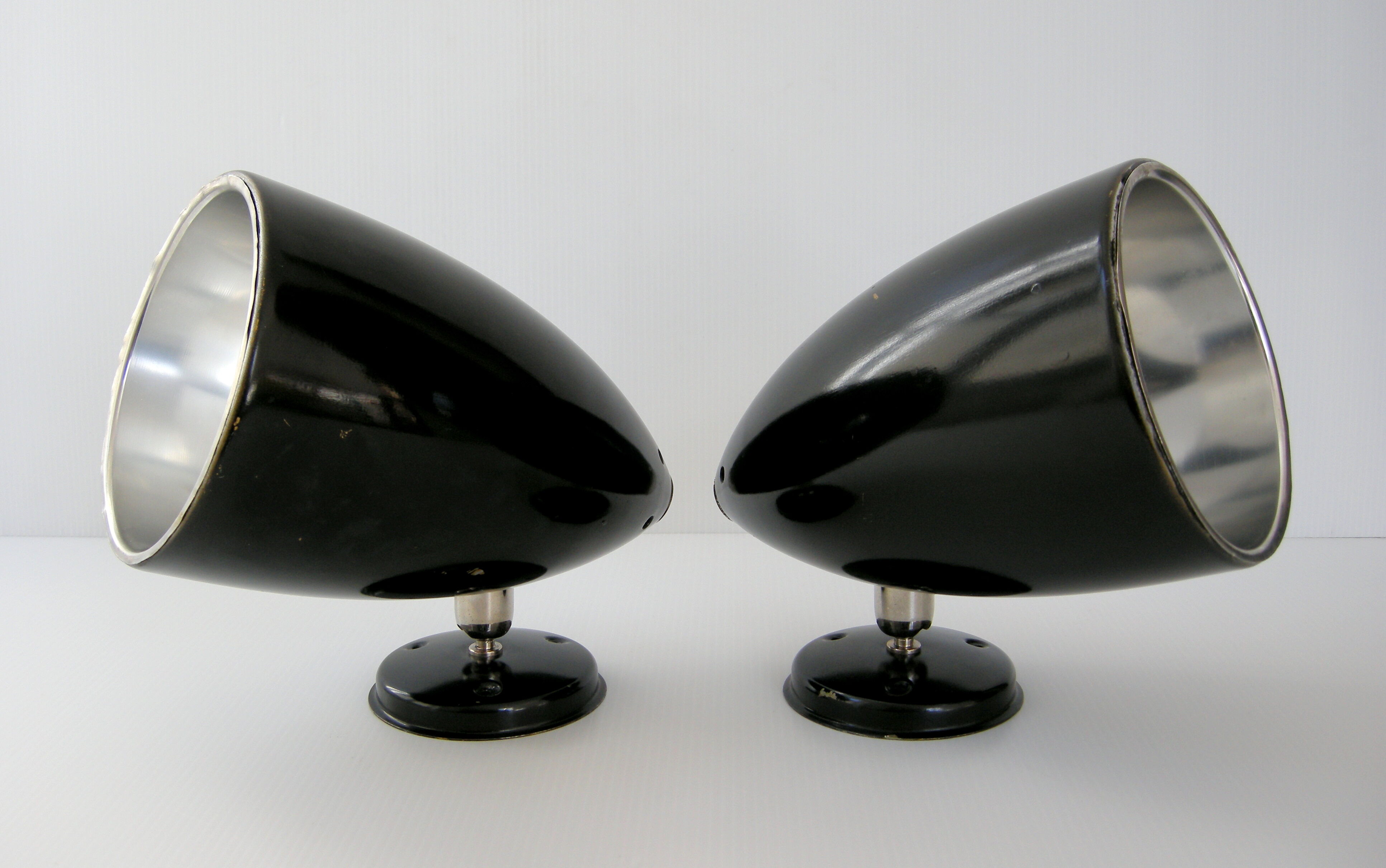 Pair of vintage 1950 adjustable spotlights