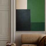 Contemporary minimalist painting "Green Composition" 100x80cm