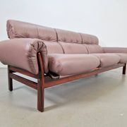 Vintage Teak Leather Sofa from Coja, Netherlands, 1960s