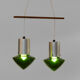 Pair of green glass pendant lights Sweden 1960s