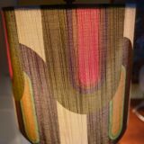 Brutalist Carved Wood Floor Lamp