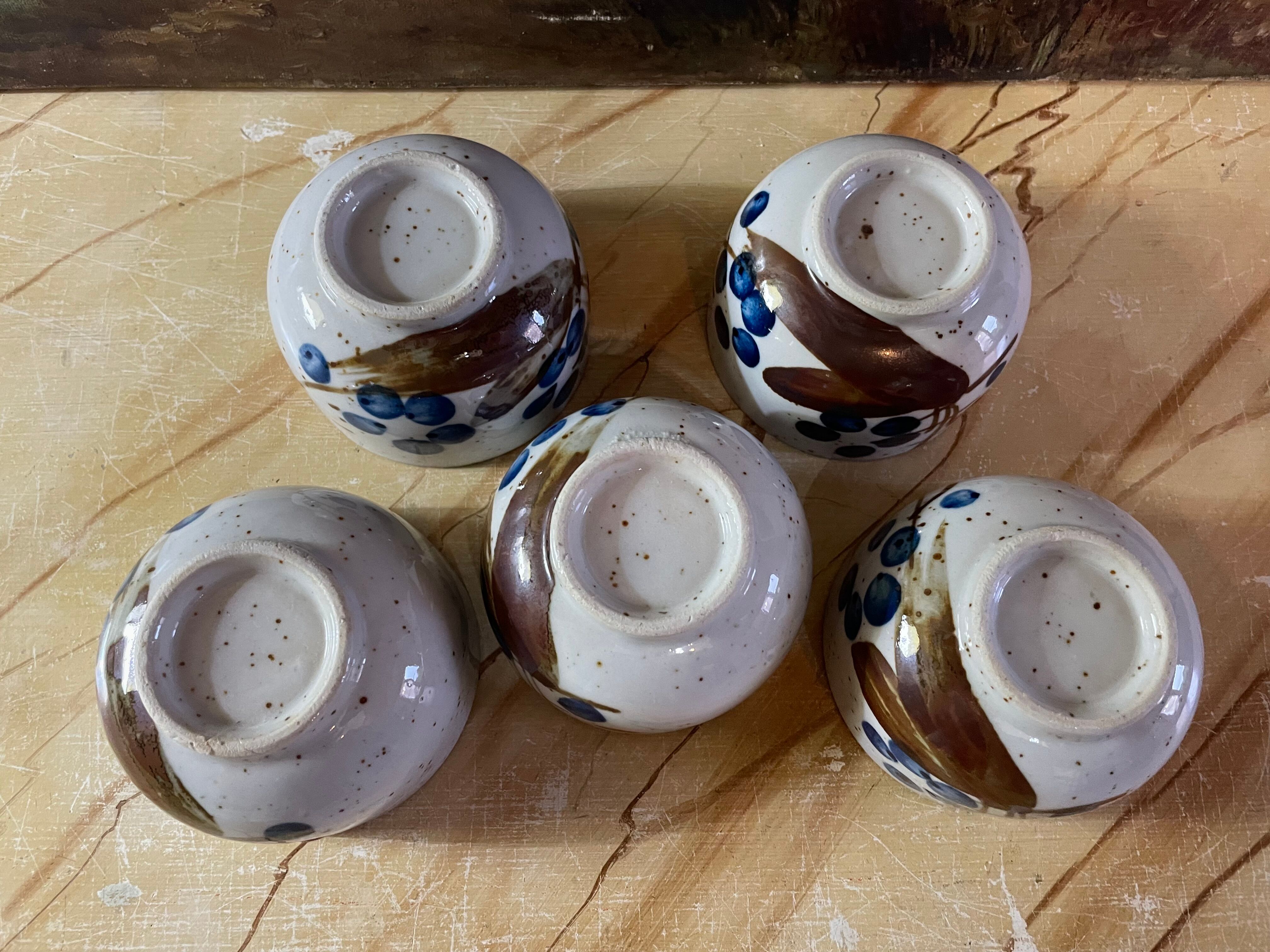 Vintage Japanese tea bowls