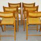 Set de 6 chaises pliantes cannées vintage