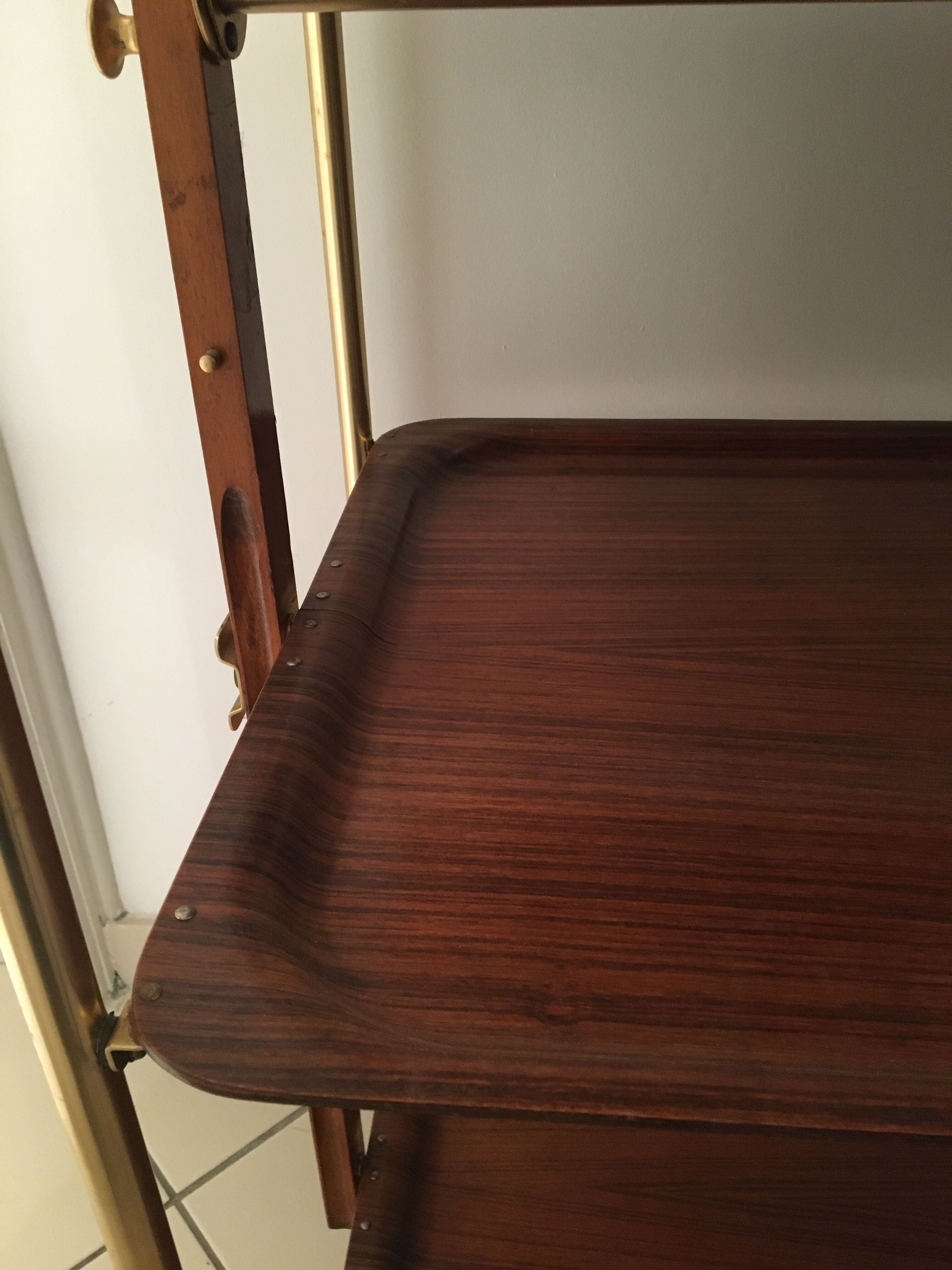 Vintage folding and rolling table