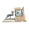 Ancienne pendule Art déco marbre antilope régule