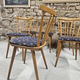 Lot of 6 bistro bar chairs from the 1960s