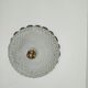 Ceiling lamp glass diamond tip and brass 70's