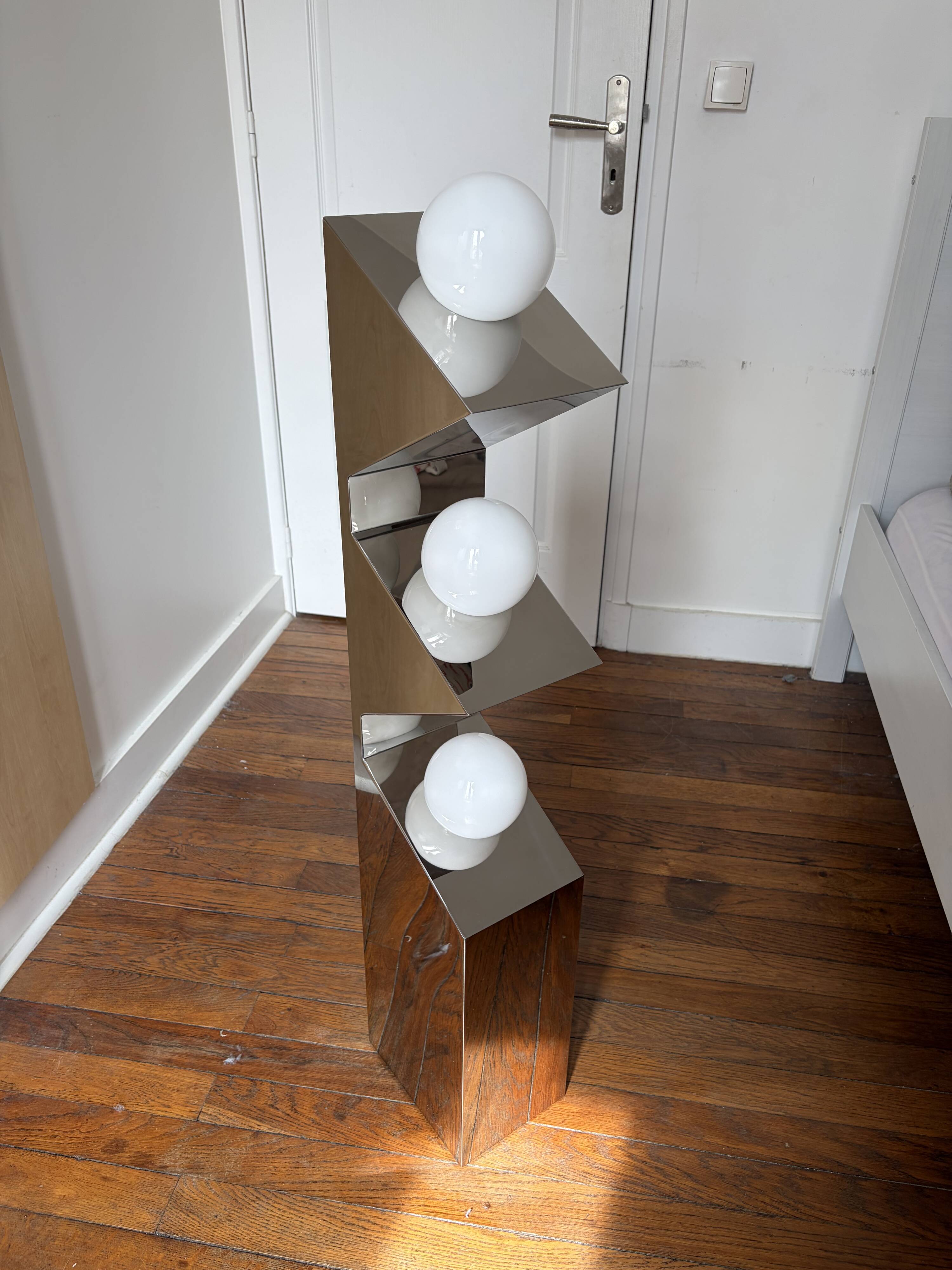 Axel Chay Monoprix chrome floor lamp