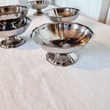 6 classic ice cream or Macedonian stainless steel bowls