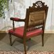 Breton armchair and its footrest from the 1930s.